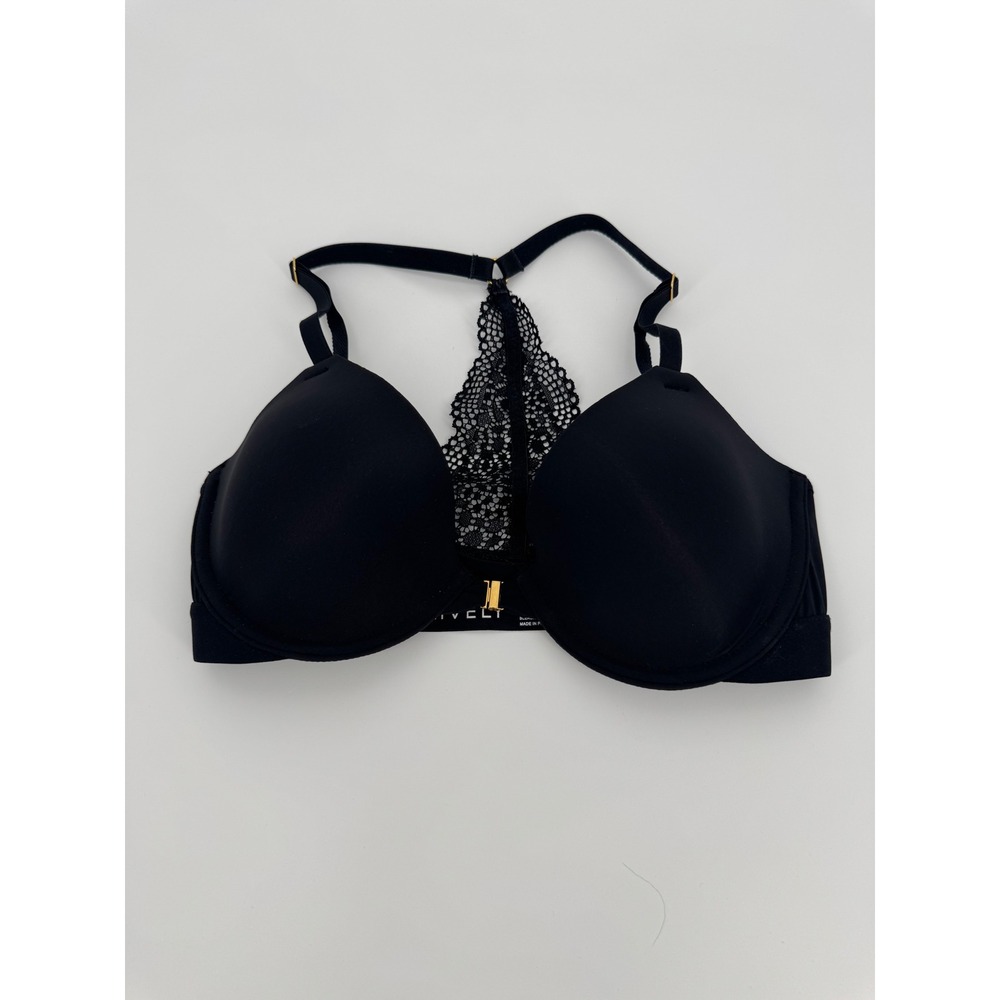 Lively Women Black Lace Racerback Front-Clasp T-Shirt Bra 32C WL0621